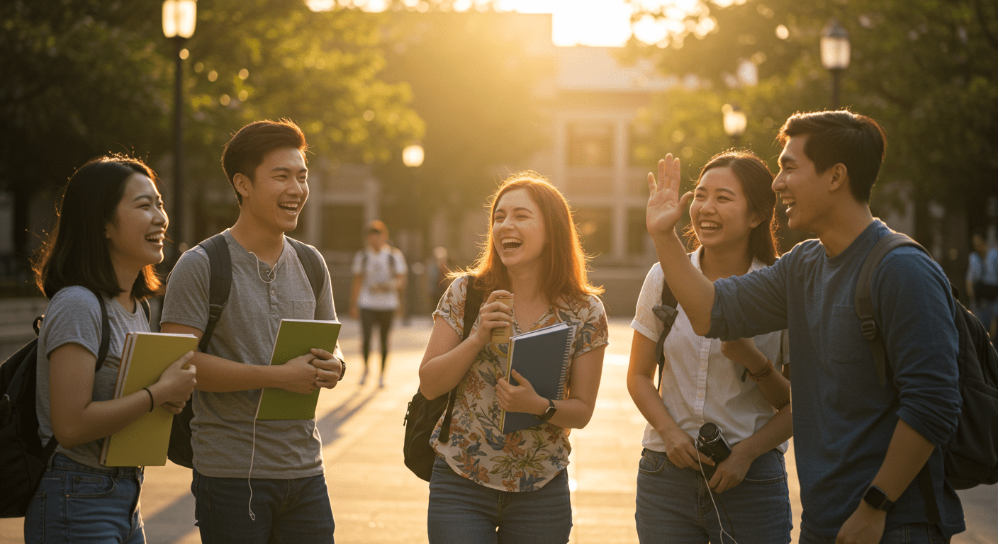 happy students